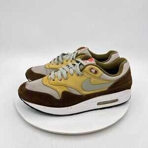 Nike Air Max 1 Men Size 11 908366 300 Green Curry Brown Suede Training Shoes